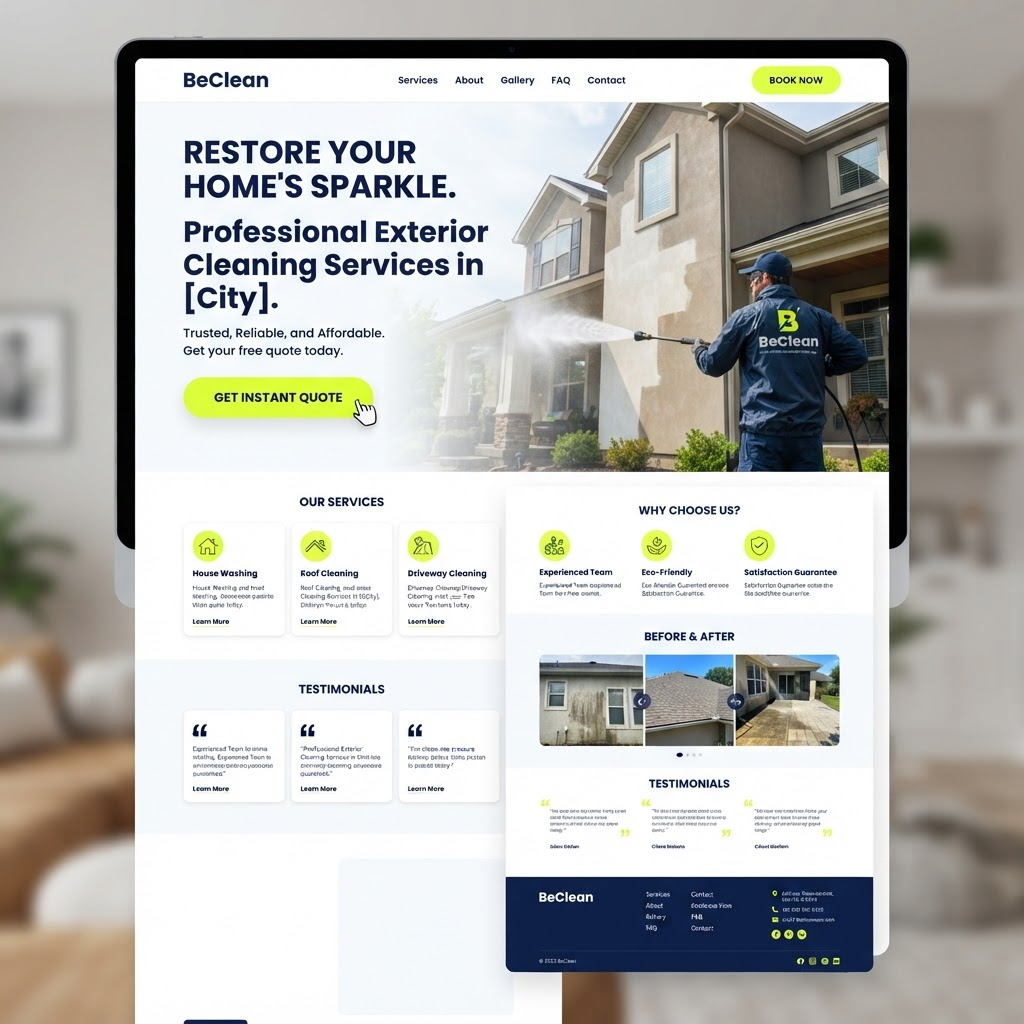 Aperçu du site BeClean